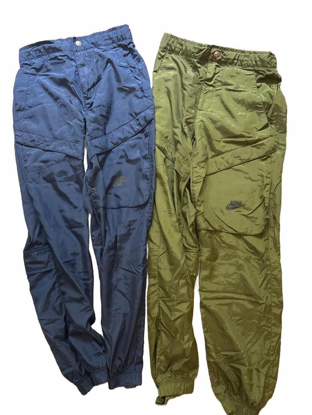 Nike Boys Olive Green and Navy Track Cargo Pants Large